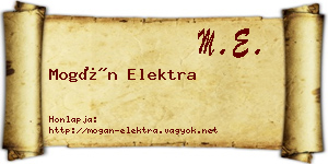 Mogán Elektra névjegykártya